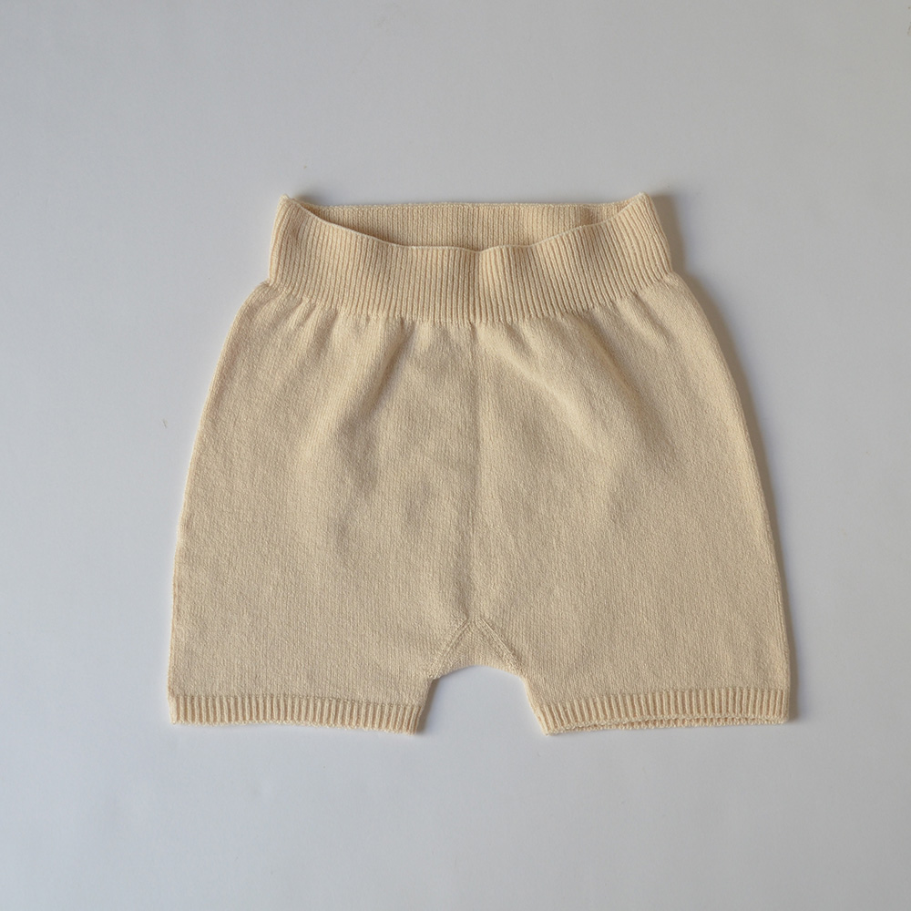 天衣無縫スーピマ 縫い目のない ニットパンツ ショート丈画像